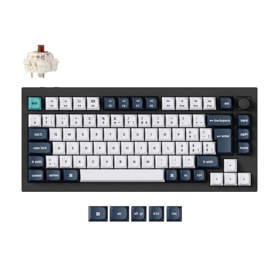 Colección de teclados mecánicos personalizados inalámbricos Keychron Q1 Max QMK/VIA con distribución ISO
