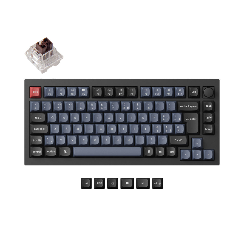 Colección de teclados mecánicos personalizados inalámbricos Keychron Q1 Pro QMK/VIA con distribución ISO