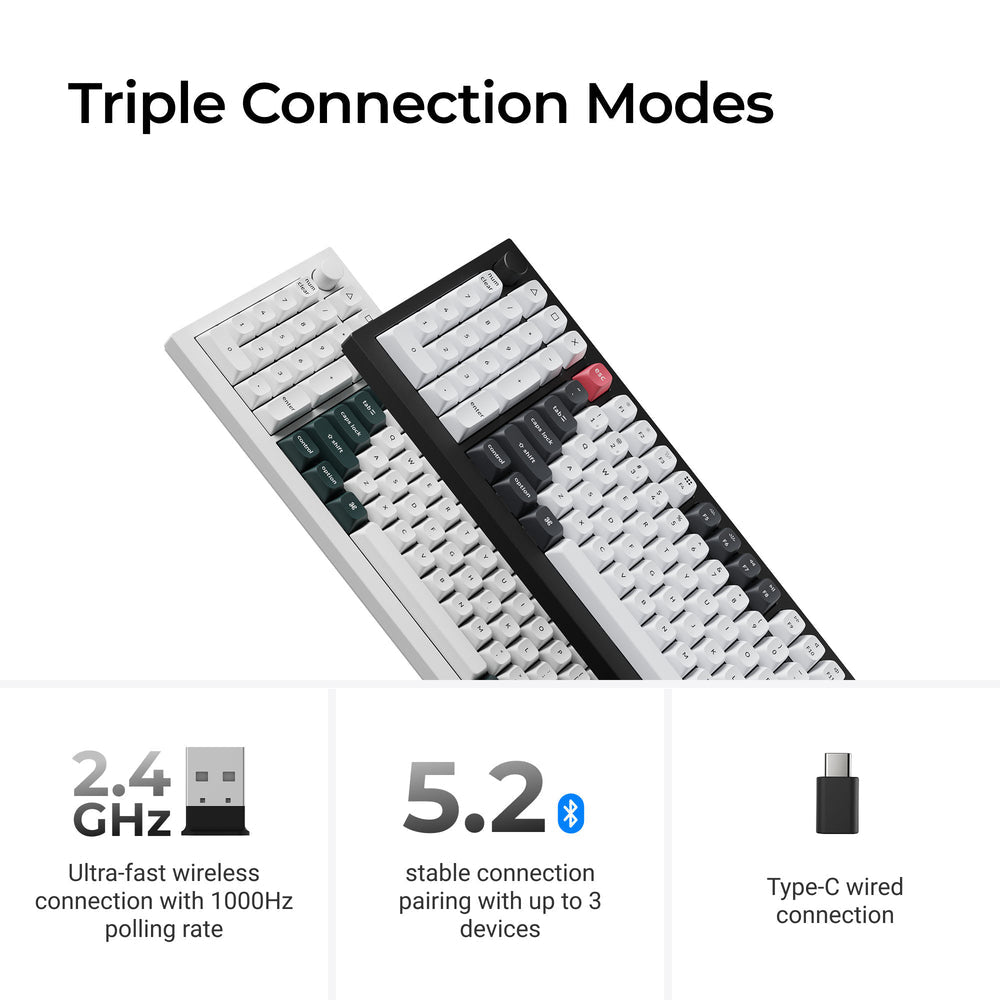 Keychron Q12 HE QMK Wireless Custom Keyboard (US ANSI Layout)