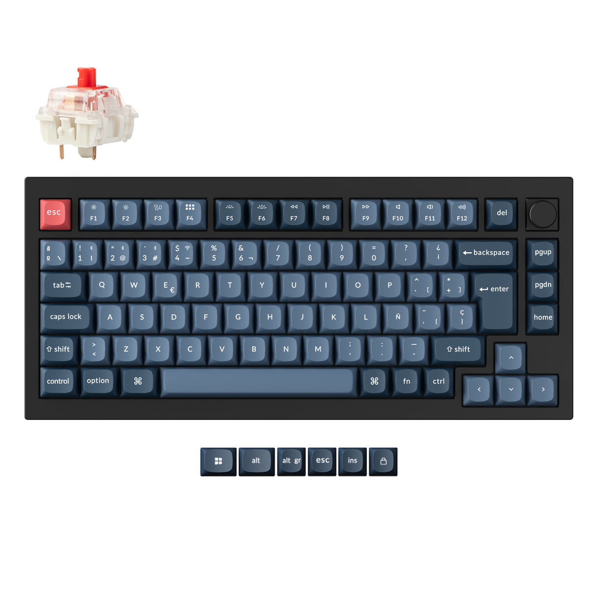 Keychron V1 Max QMK Wireless Custom Mechanical Keyboard ISO Layout Collection