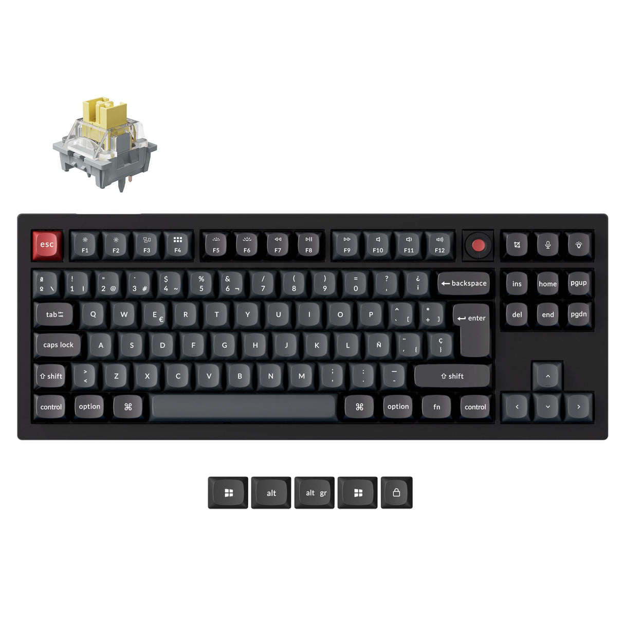 Keychron V3 8K QMK Wired Custom Mechanical Keyboard ISO Layout Collection