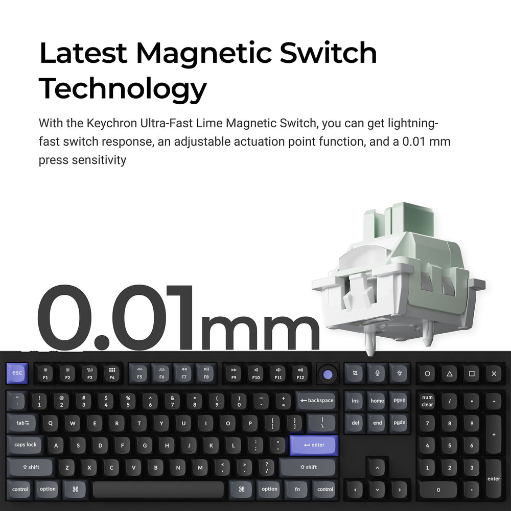 Keychron Q6 HE 8K Wired Magnetic Switch Keyboard (US ANSI Layout)