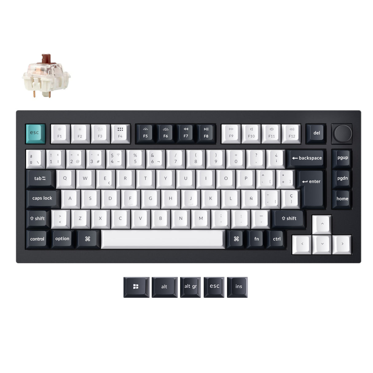 Colección de teclados mecánicos personalizados inalámbricos Keychron Q1 Max QMK/VIA con distribución ISO