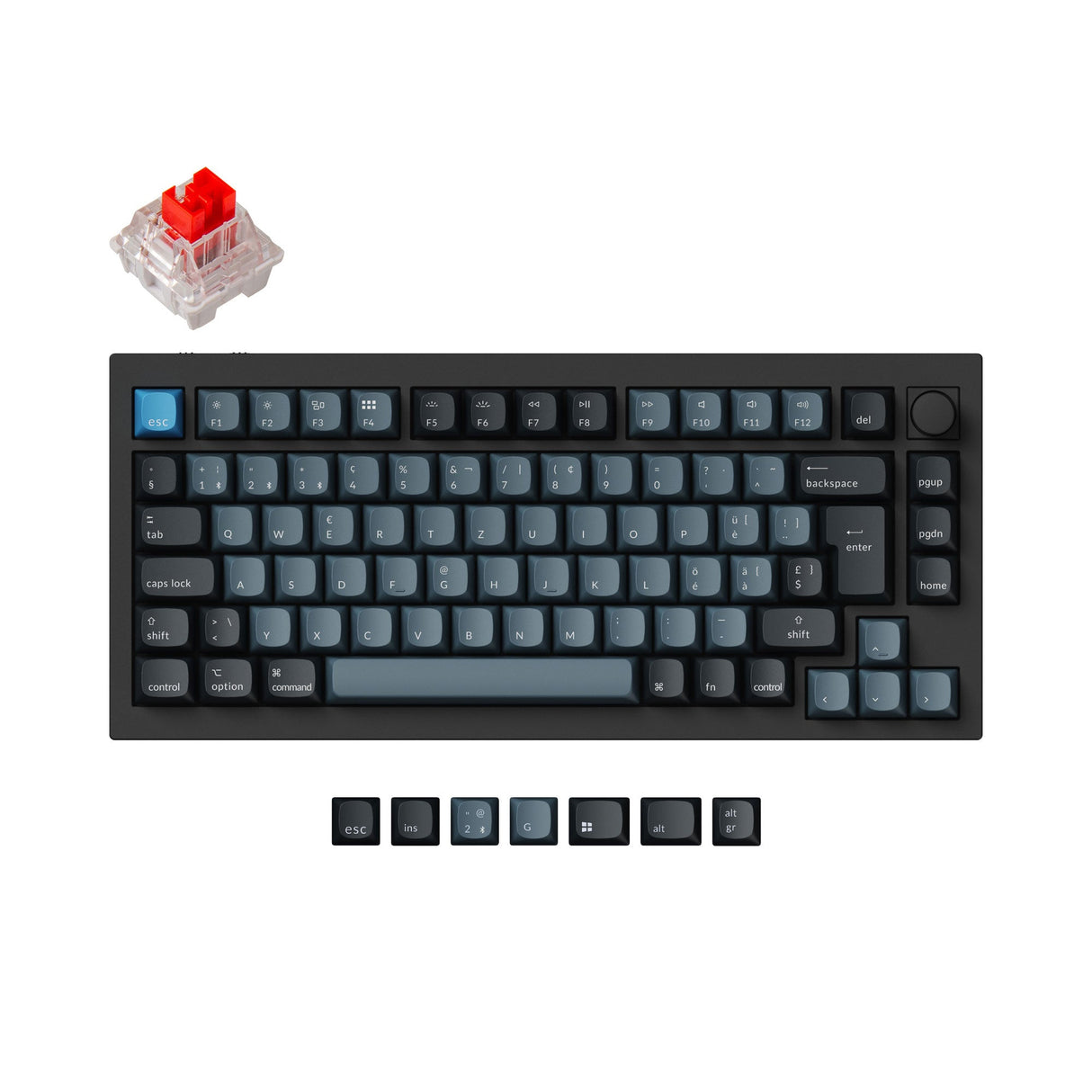 Colección de teclados mecánicos personalizados inalámbricos Keychron Q1 Pro QMK/VIA con distribución ISO