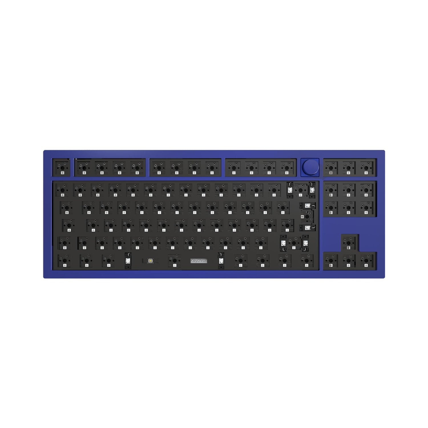 Keychron Q3 QMK VIA mechanical keyboard barebone knob version ISO navy blue