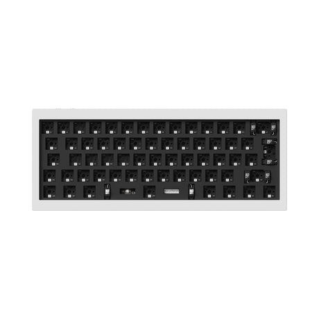Keychron Q4 Pro QMK/VIA wireless custom mechanical keyboard 60 percent layout full aluminum white frame for Mac WIndows Linux with RGB backlight and hot-swappable barebone ISO