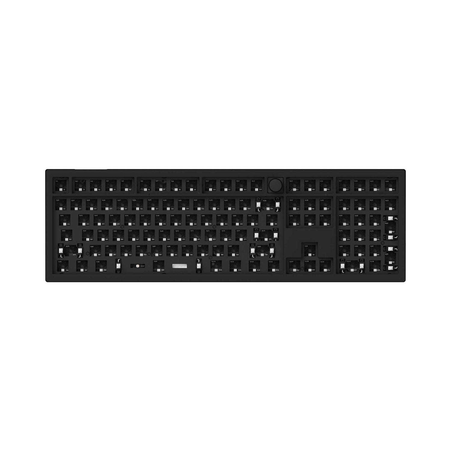 Keychron V6 Custom Mechanical Keyboard barebone knob carbon black QMK/VIA full size layout hot-swappable