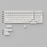 Perfil Cherry Doble - Juego Completo de Keycaps PBT - Negro sobre Blanco - Arco