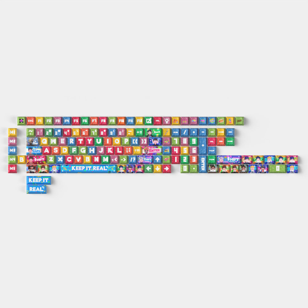 Raper - Cherry Perfil Dye-Sub PBT Juego Completo de Keycaps