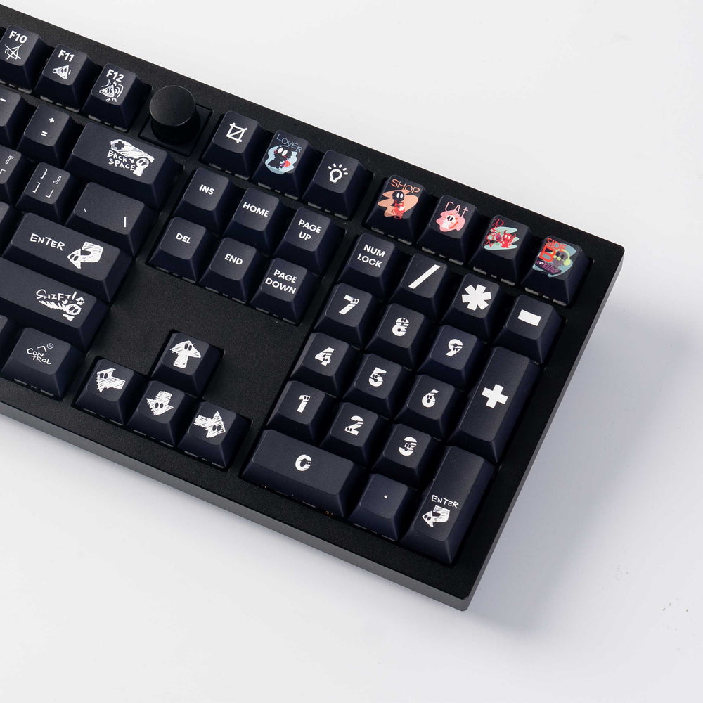 Weirdo Ghost Gang - Conjunto completo de teclas Cherry Profile Dye-Sub PBT