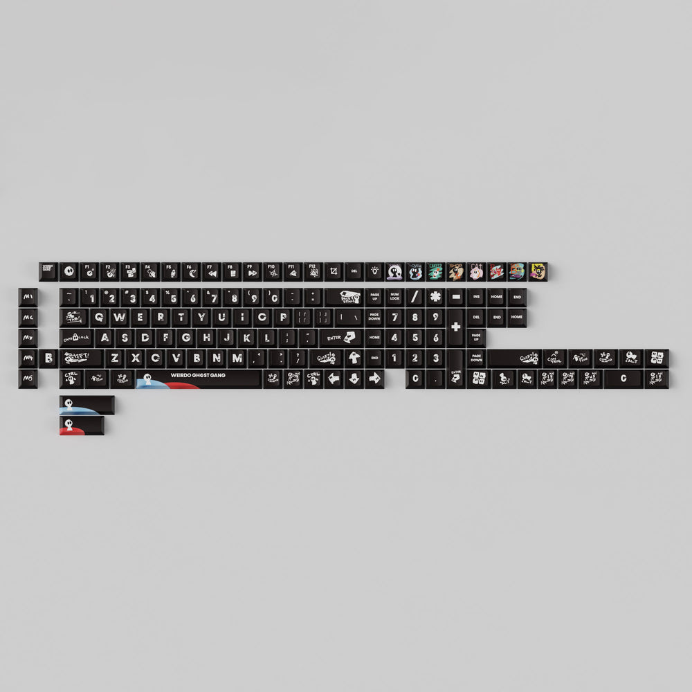 Weirdo Ghost Gang - Conjunto completo de teclas Cherry Profile Dye-Sub PBT