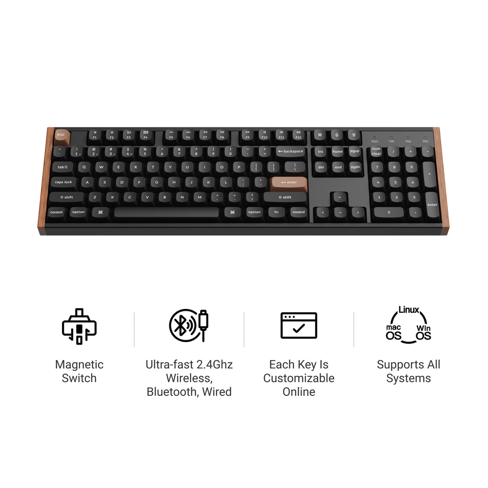 Keychron K10 HE Wireless Magnetic Switch Custom Keyboard(US Layout)