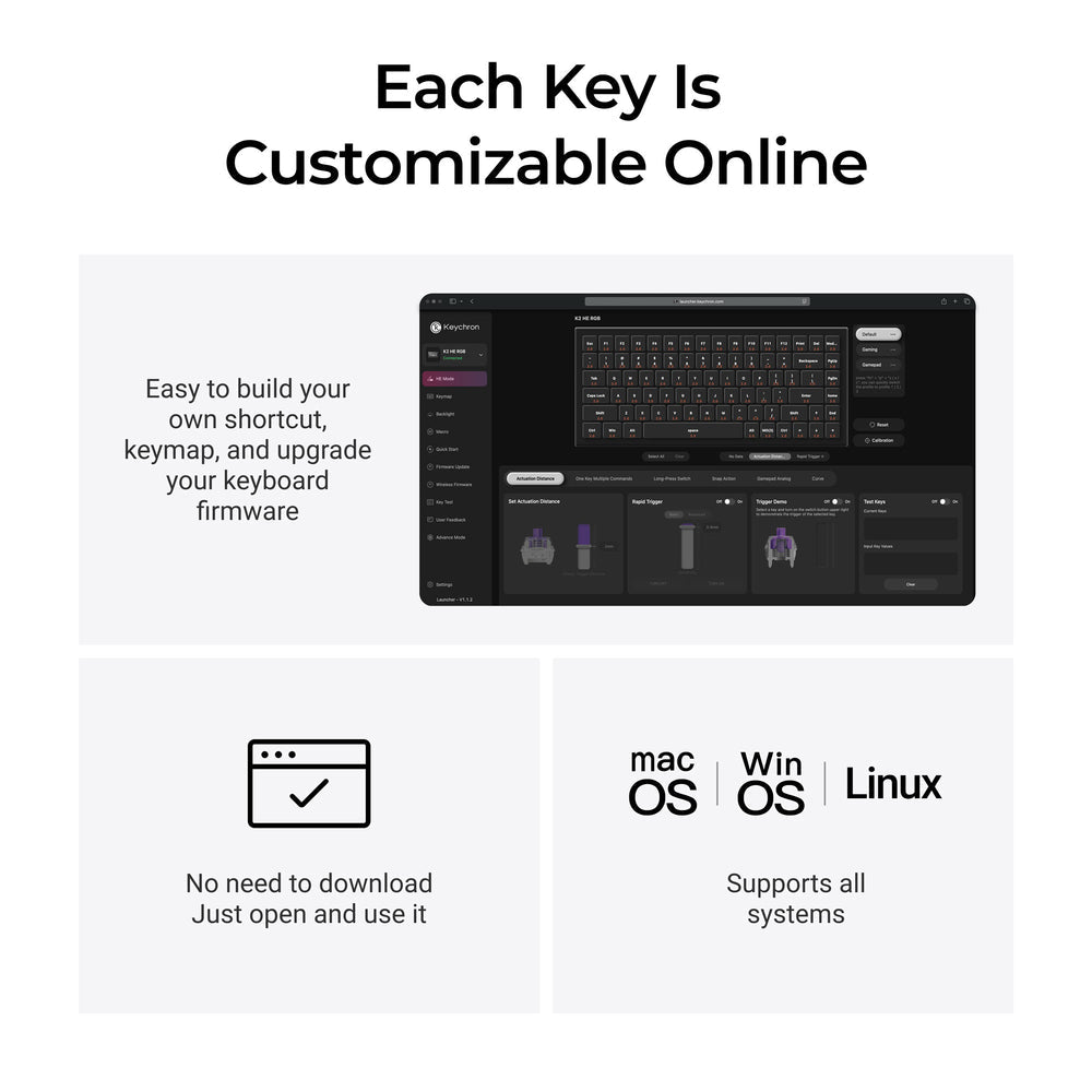Teclado Personalizado Keychron K2 HE Inalámbrico con Interruptores Magnéticos (Edición Especial Todo Madera)