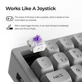 Keychron K2 HE Wireless Magnetic Switch Custom Keyboard - Concrete Edition(US ANSI Layout)