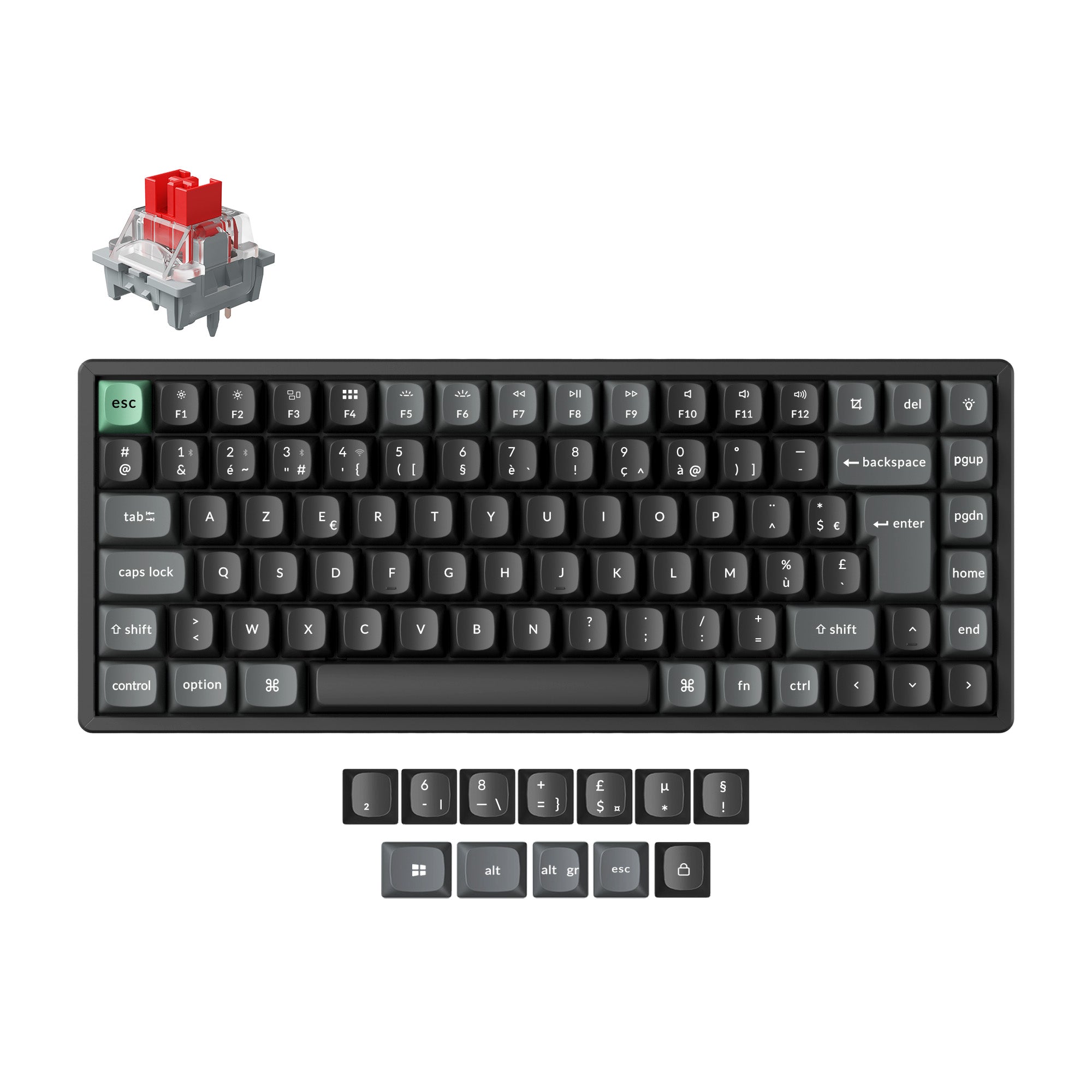Keychron K2 Ultra 8K Wireless Custom Mechanical Keyboard ISO Layout Collection