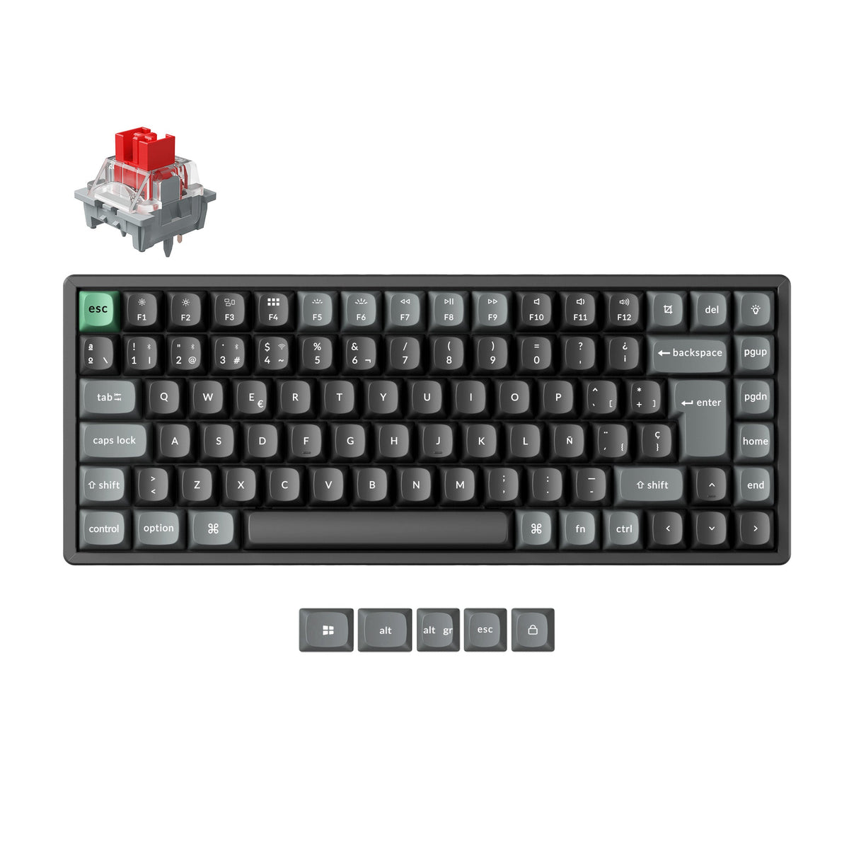 Keychron K2 Ultra 8K Wireless Custom Mechanical Keyboard ISO Layout Co ...
