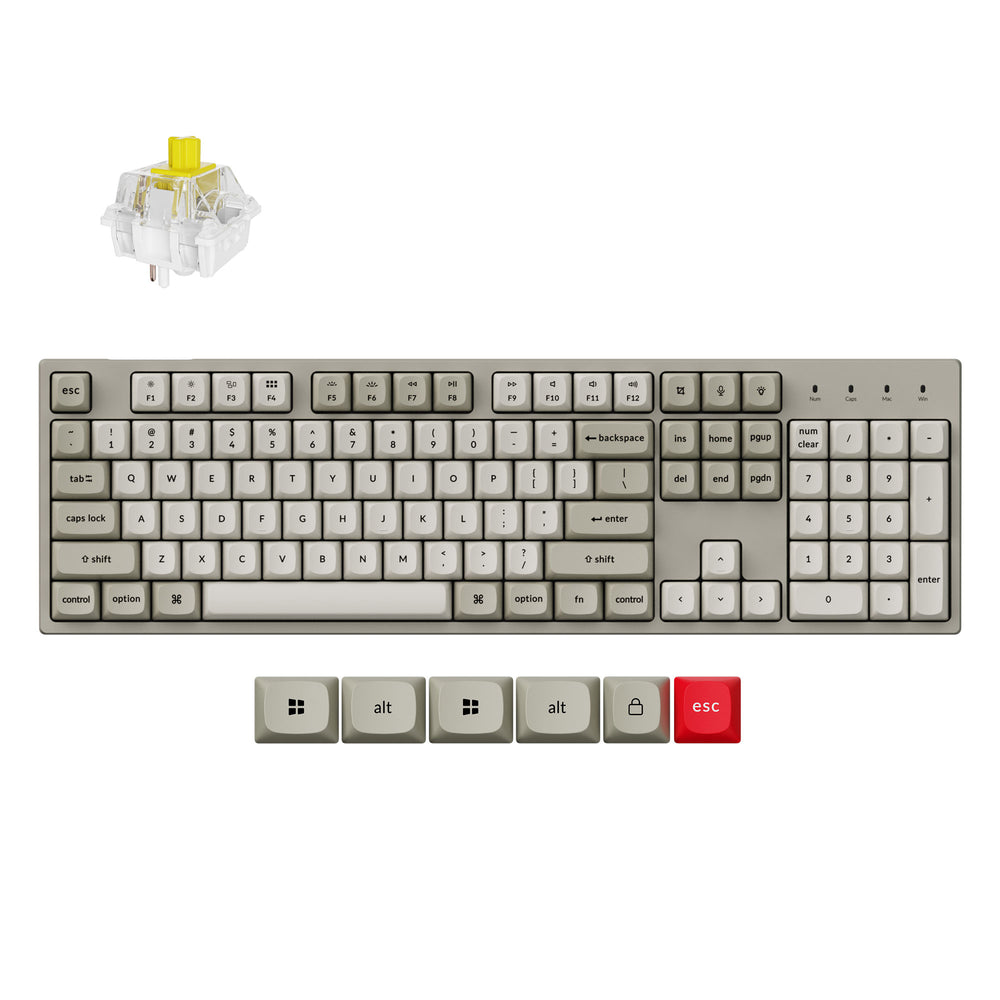 Keychron C2 Pro 8K QMK Wired Custom Mechanical Keyboard (US ANSI Layout)