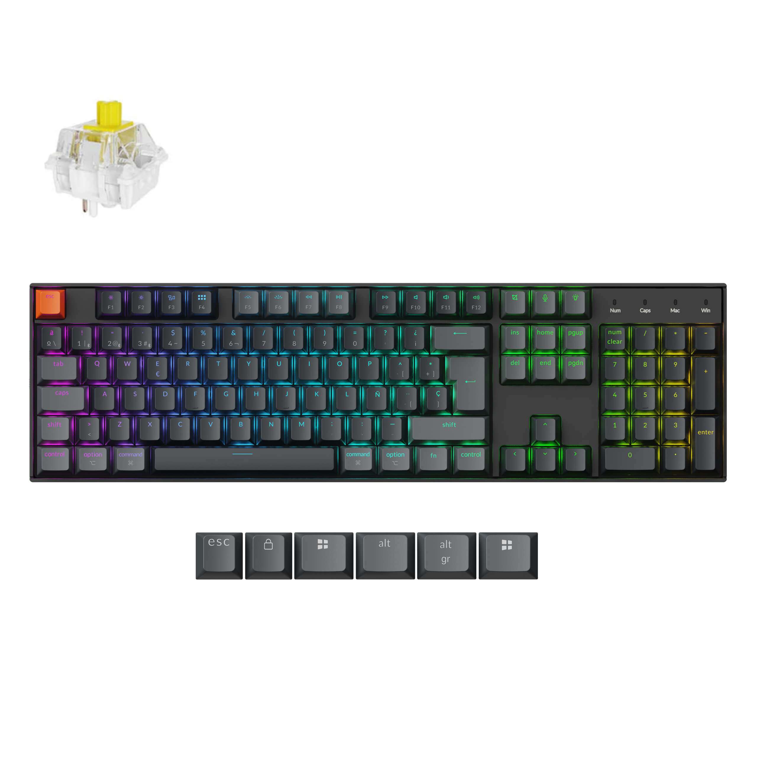 Keychron K10 QMK Wireless Mechanical Keyboard ISO Layout Collection (Version 2)