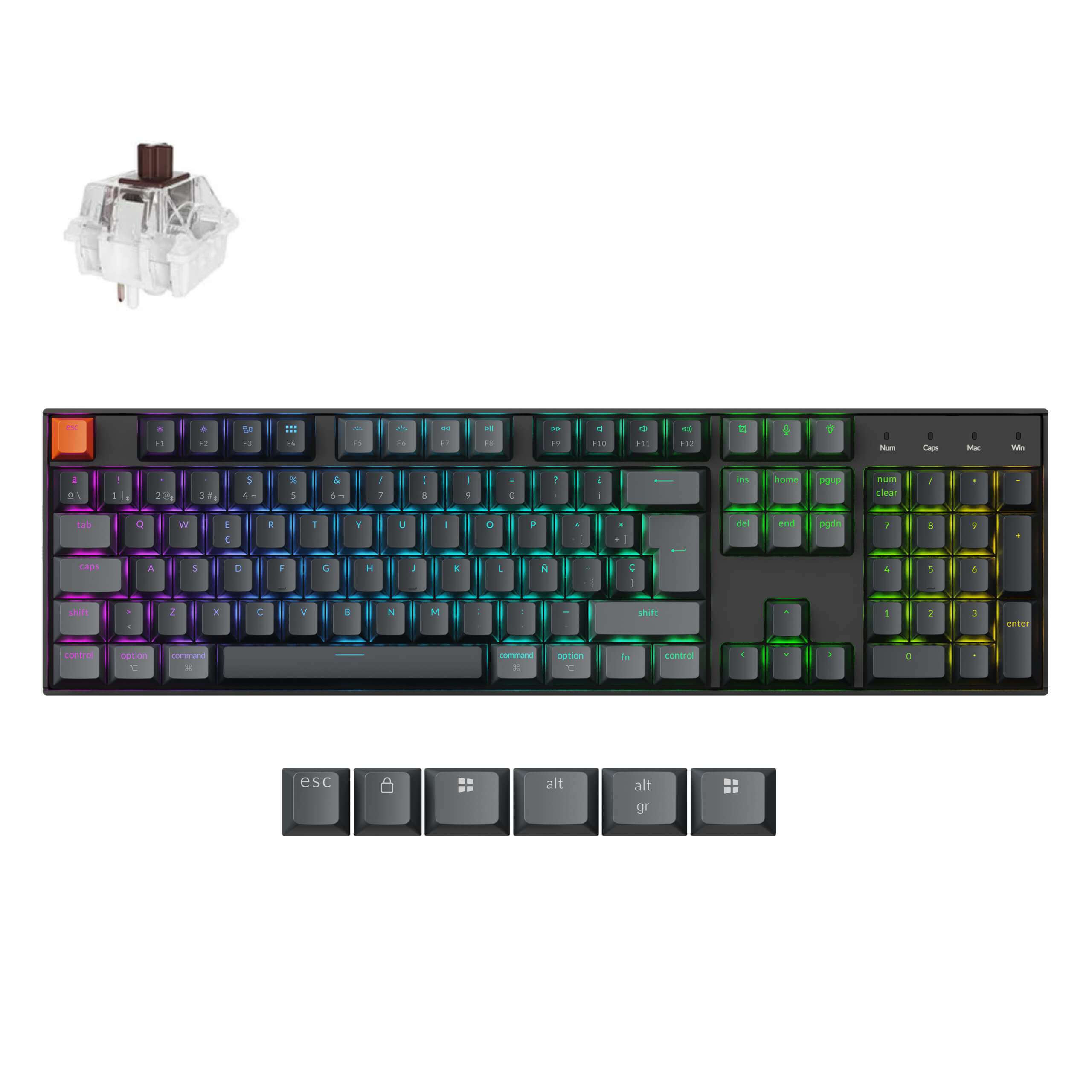 Keychron K10 QMK Wireless Mechanical Keyboard ISO Layout Collection (Version 2)