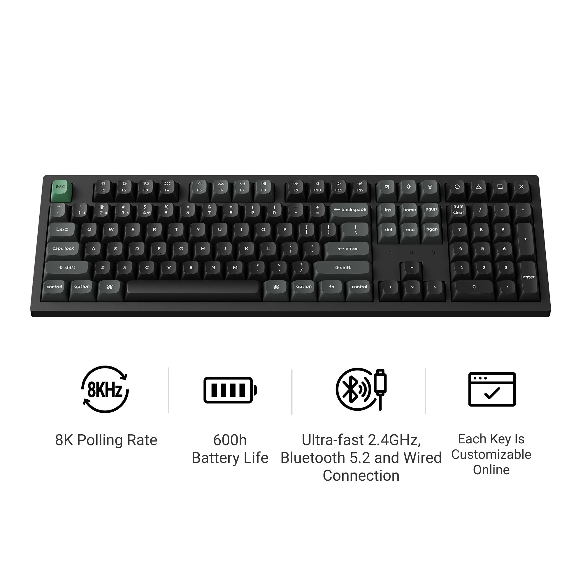 Keychron K10 Ultra 8K Wireless Custom Mechanical Keyboard ISO Layout Collection