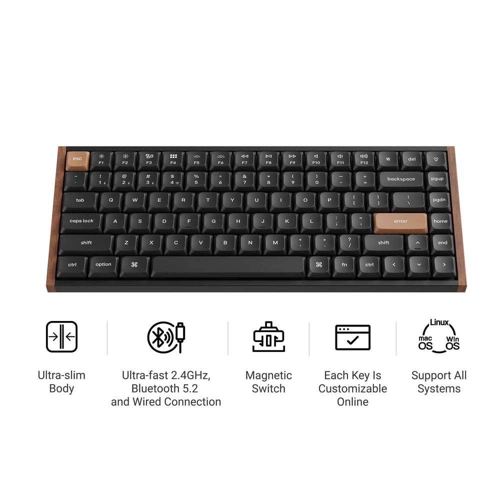 Teclado Personalizado Inalámbrico con Switch Magnético Keychron K3 HE (Distribución ANSI US)