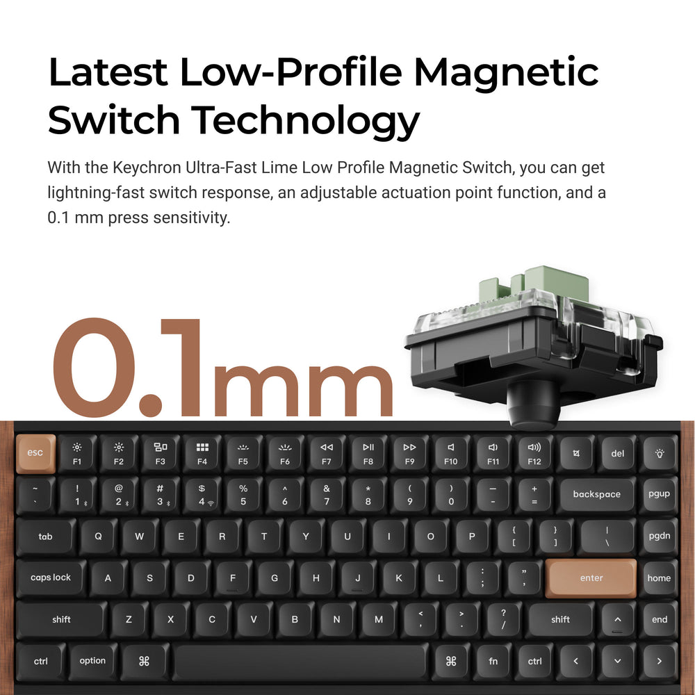 Teclado Personalizado Inalámbrico con Switch Magnético Keychron K3 HE (Distribución ANSI US)