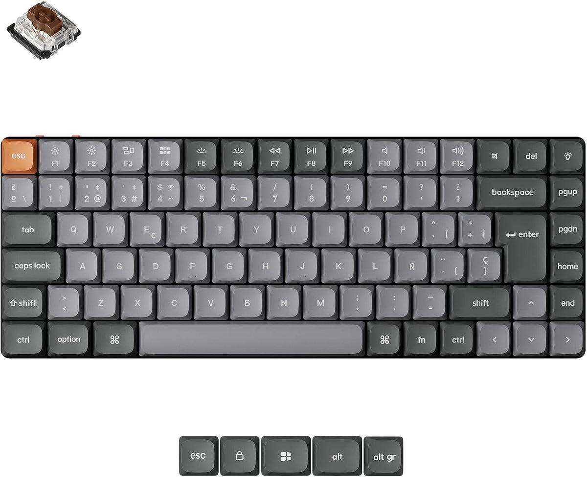 Colección de teclado mecánico personalizado inalámbrico Keychron K3 Max QMK/VIA con distribución ISO