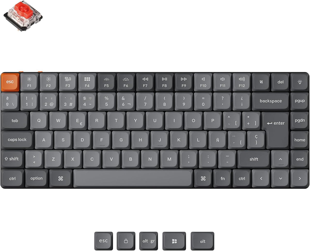 Colección de teclado mecánico personalizado inalámbrico Keychron K3 Max QMK/VIA con distribución ISO