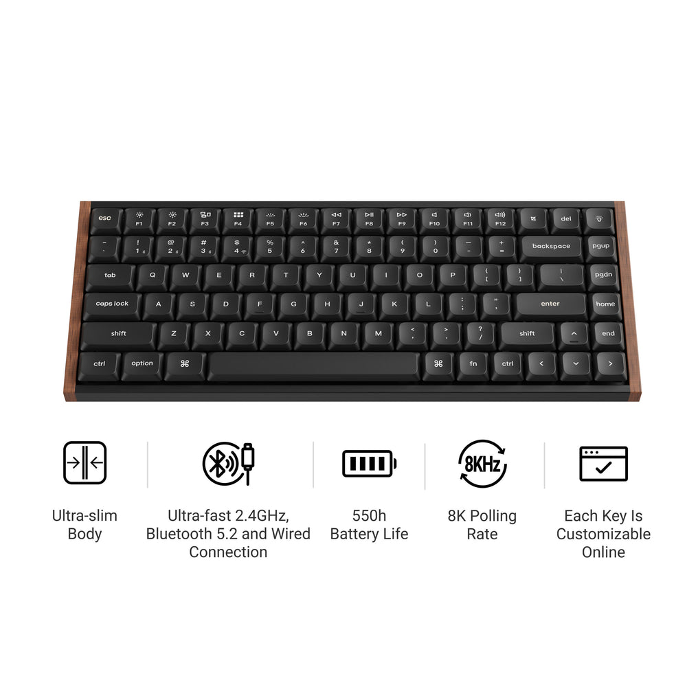Teclado Mecánico Personalizado Inalámbrico Keychron K3 Ultra 8K (Distribución ANSI US)