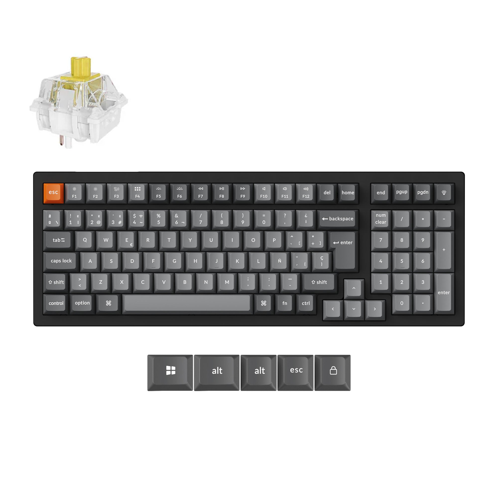 Colección de Teclados Mecánicos Inalámbricos Keychron K4 Max QMK con Distribución ISO