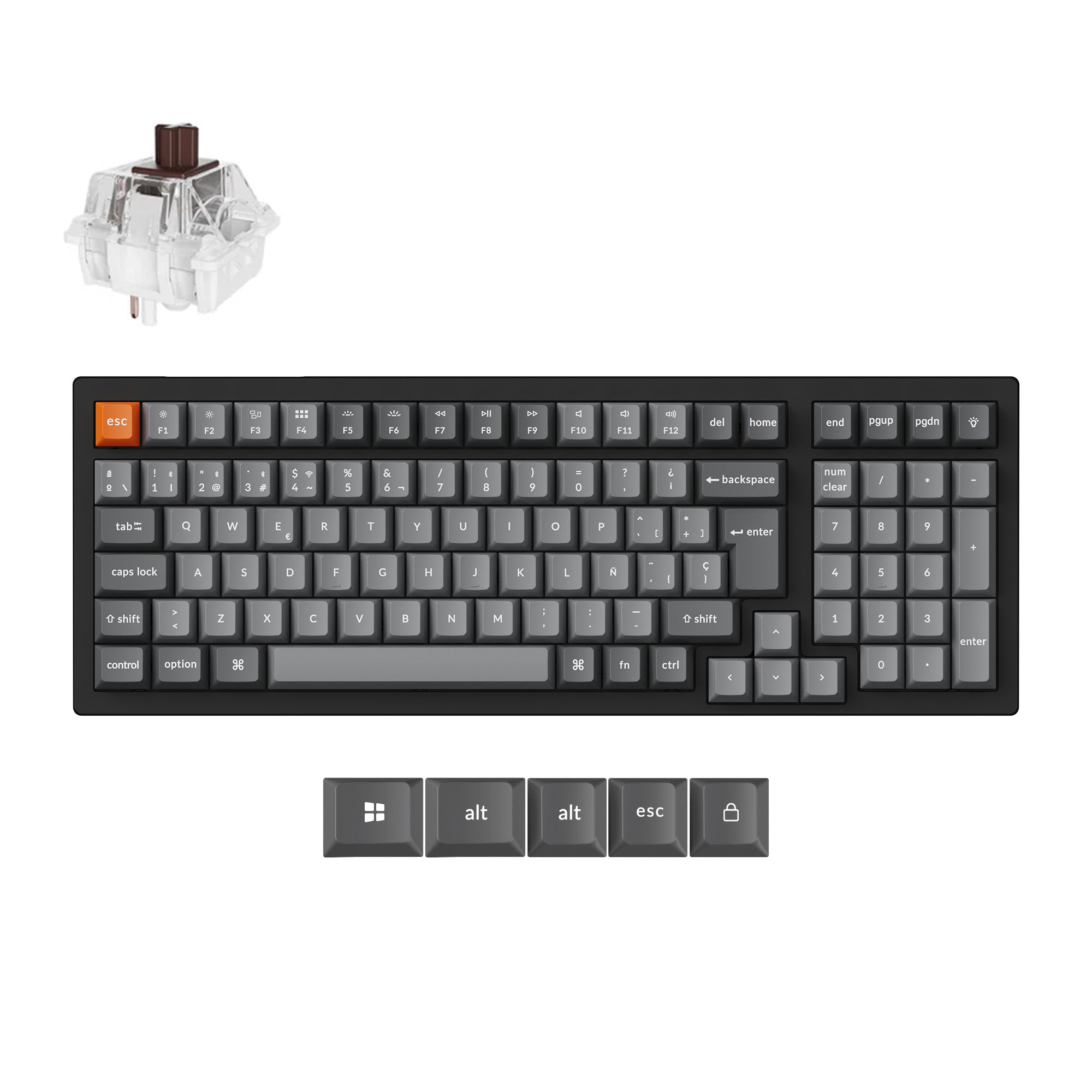 Colección de Teclados Mecánicos Inalámbricos Keychron K4 Max QMK con Distribución ISO