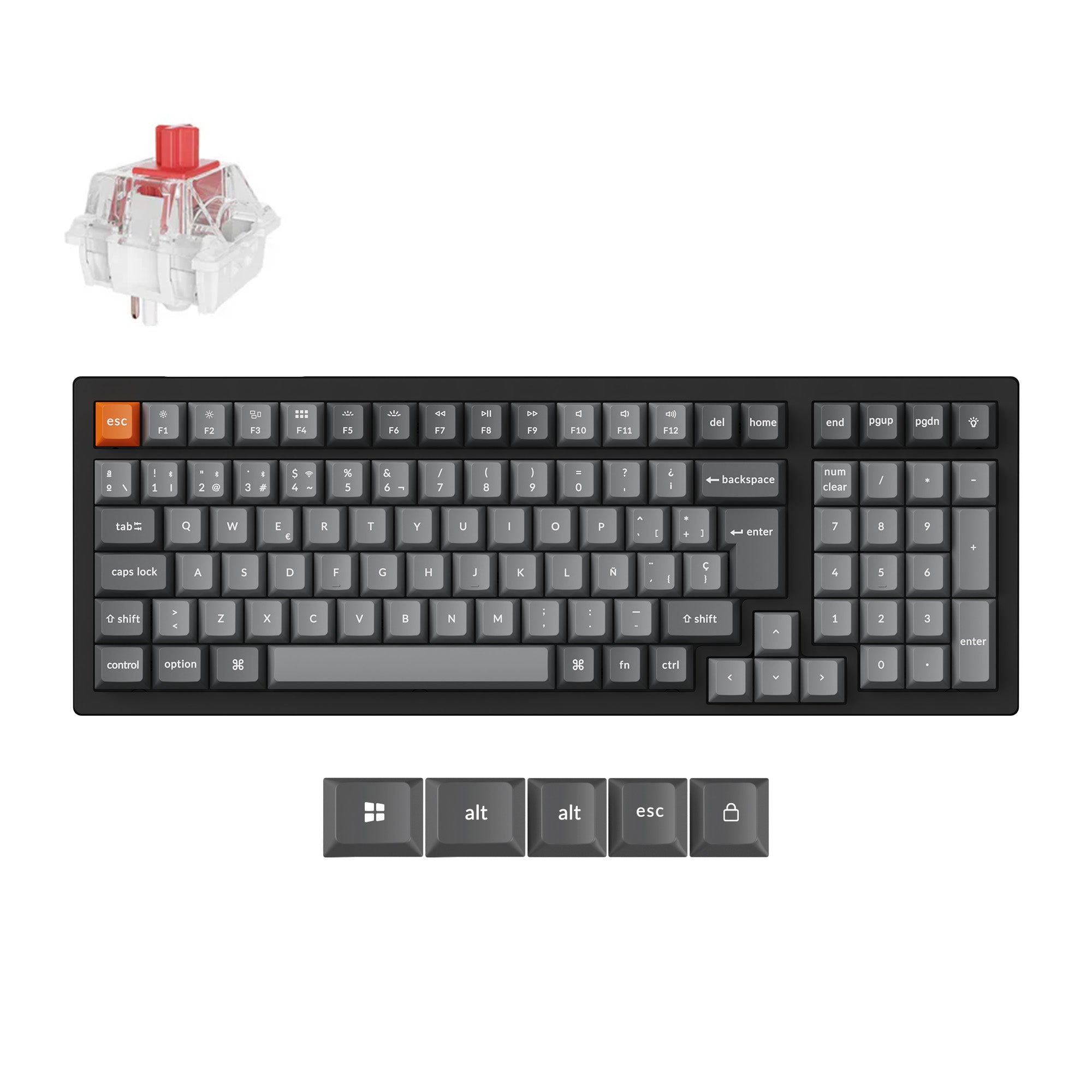 Colección de Teclados Mecánicos Inalámbricos Keychron K4 Max QMK con Distribución ISO