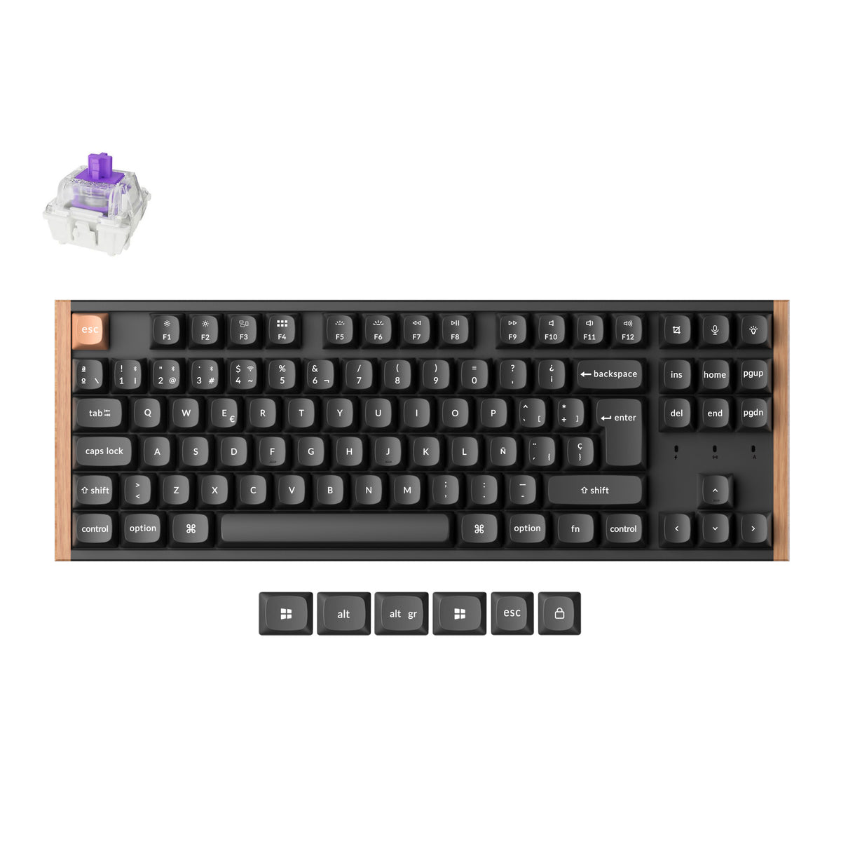 Colección de Teclados Personalizados Keychron K8 HE Inalámbrico con Interruptor Magnético Diseño ISO
