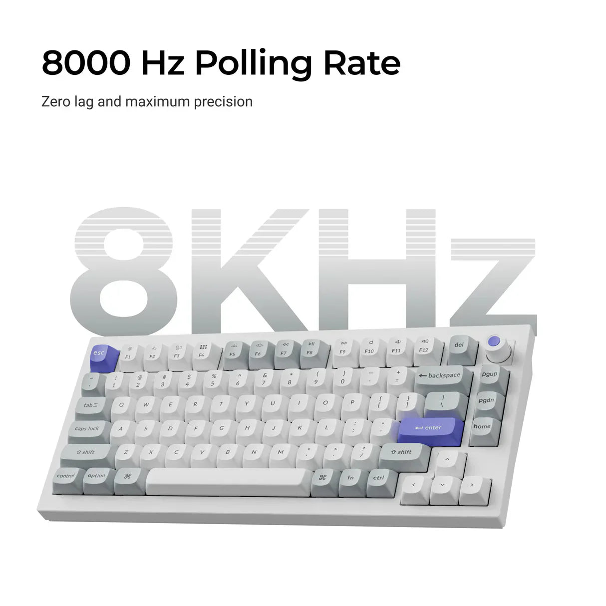 Keychron Q1 HE 8K Teclado por Cable con Conmutadores Magnéticos (Distribución US ANSI)