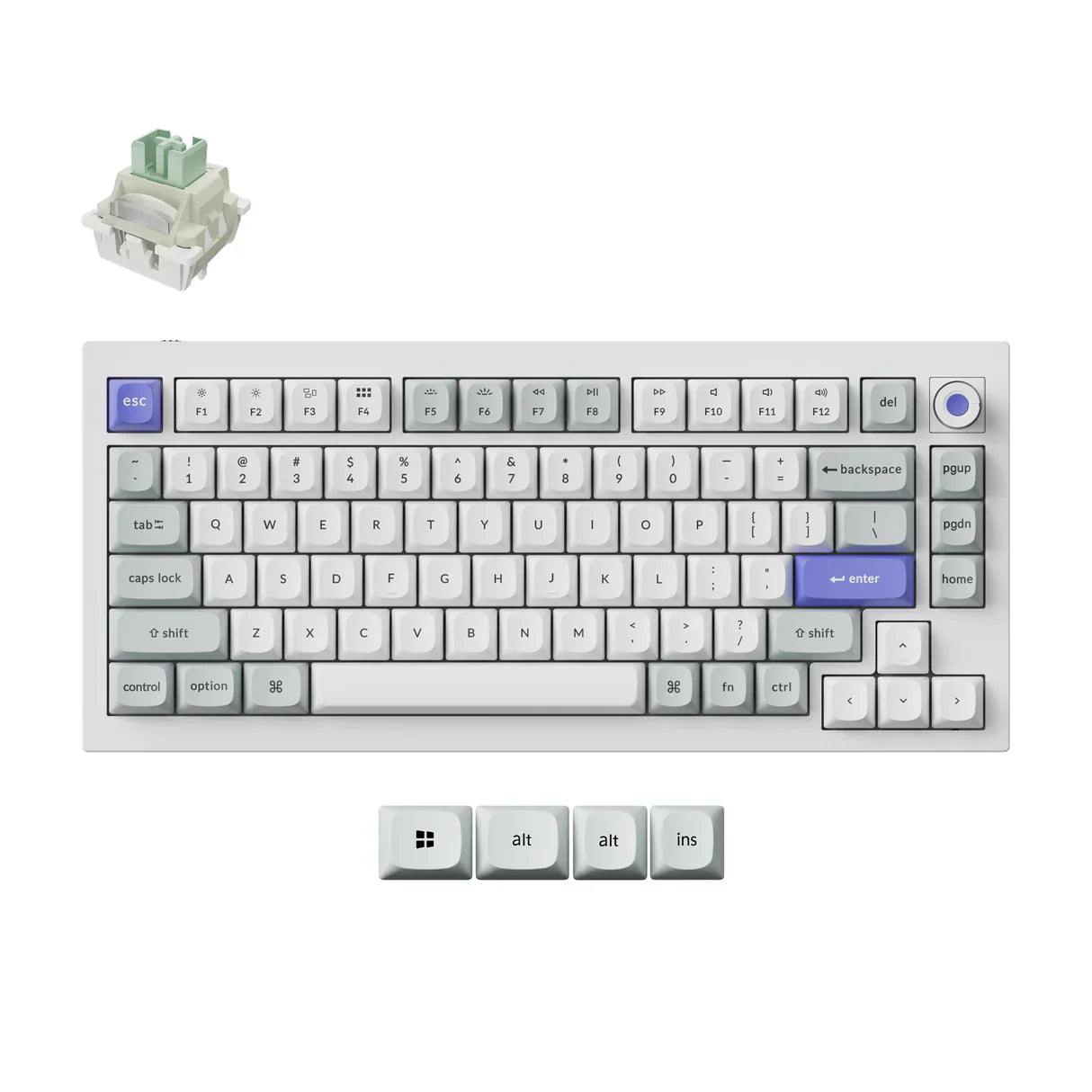 Keychron Q1 HE 8K Teclado por Cable con Conmutadores Magnéticos (Distribución US ANSI)