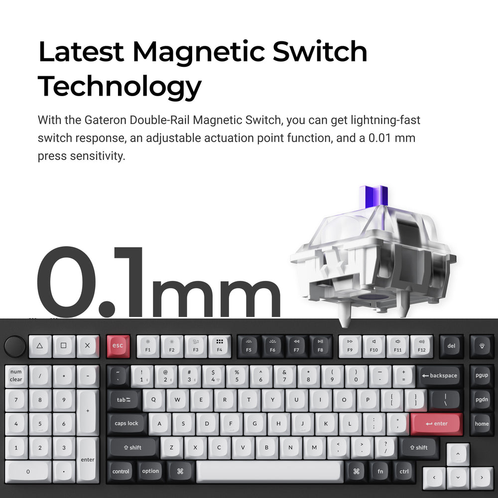 Teclado Personalizado Keychron Q12 HE QMK Inalámbrico (Distribución US ANSI)
