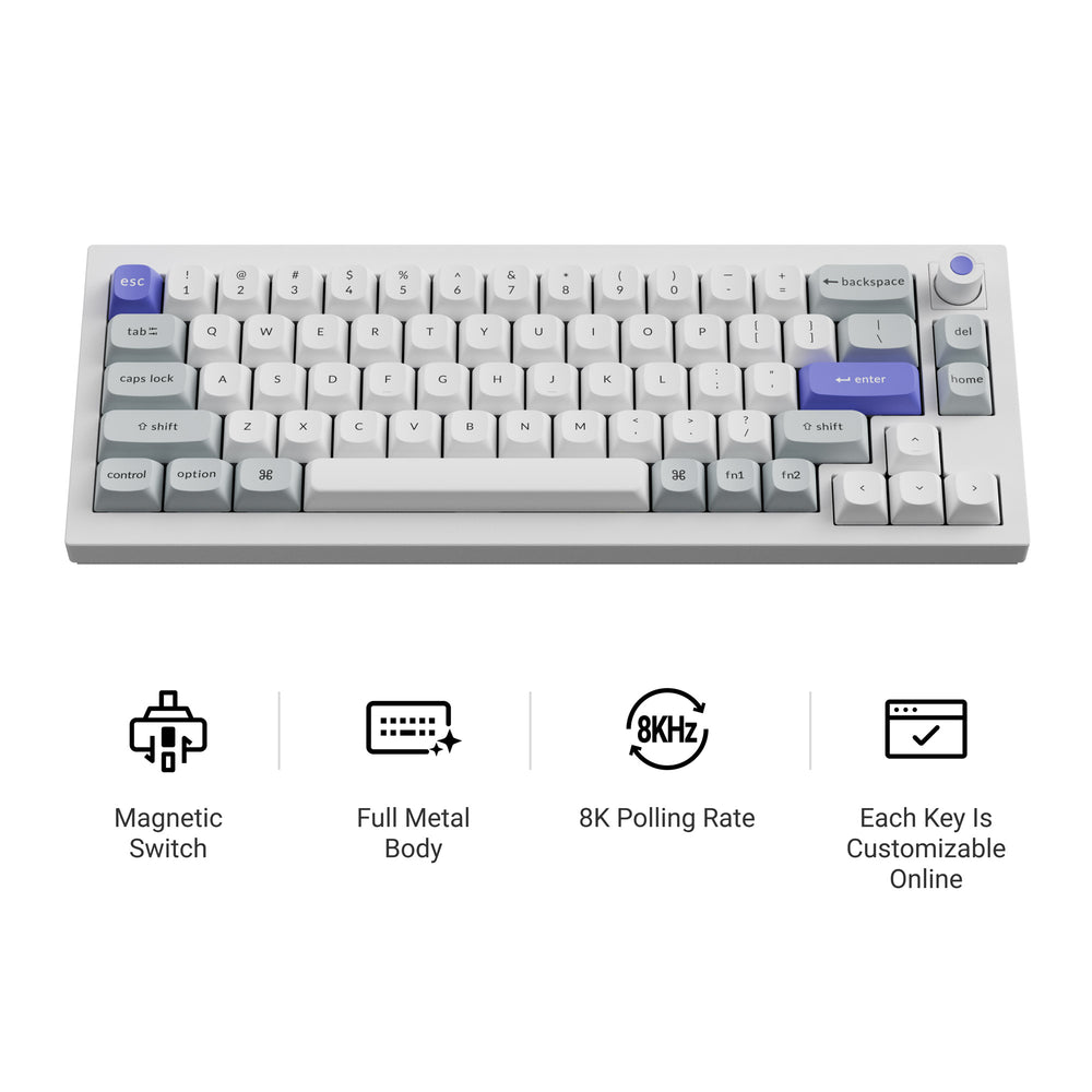 Teclado con Cable y Switch Magnético Keychron Q2 HE 8K (Distribución US ANSI)
