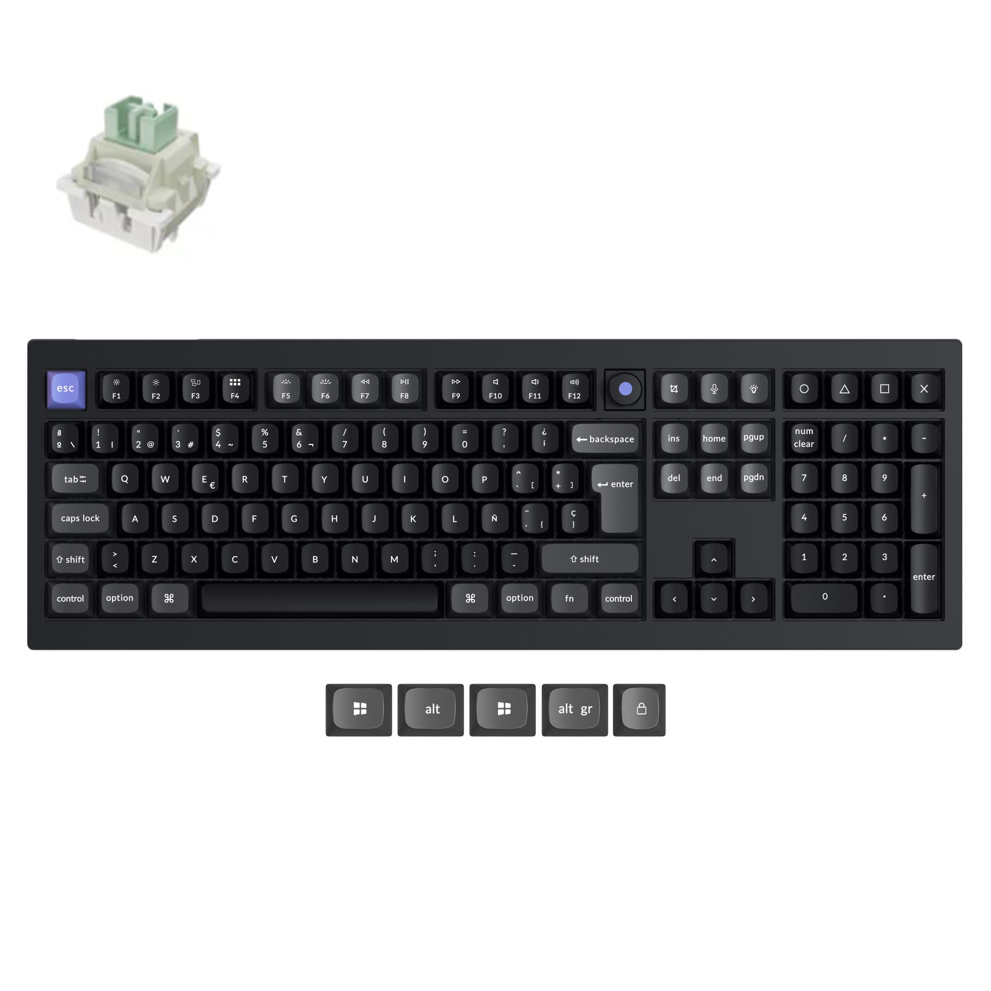 Keychron Q6 HE 8K Teclado por Cable con Conmutadores Magnéticos (Distribución US ANSI)