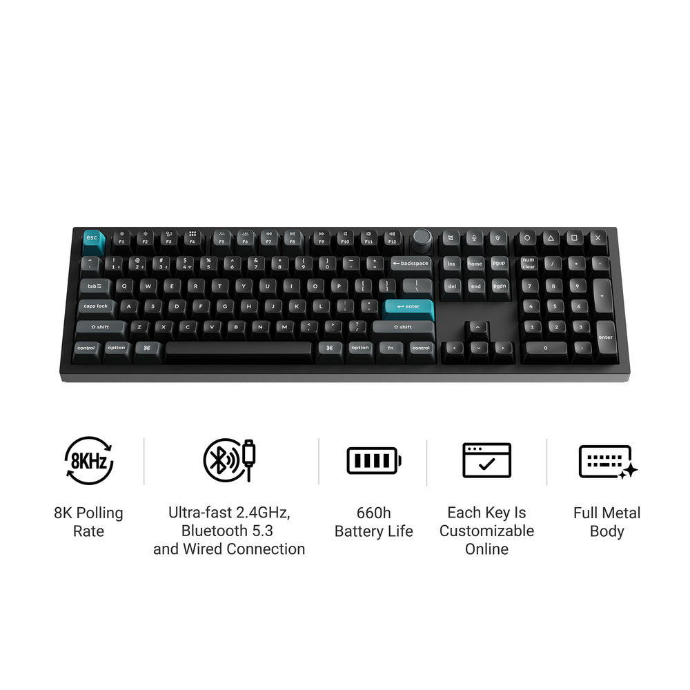 Teclado Mecánico Personalizado Inalámbrico Keychron Q6 Ultra 8K (Distribución US ANSI)