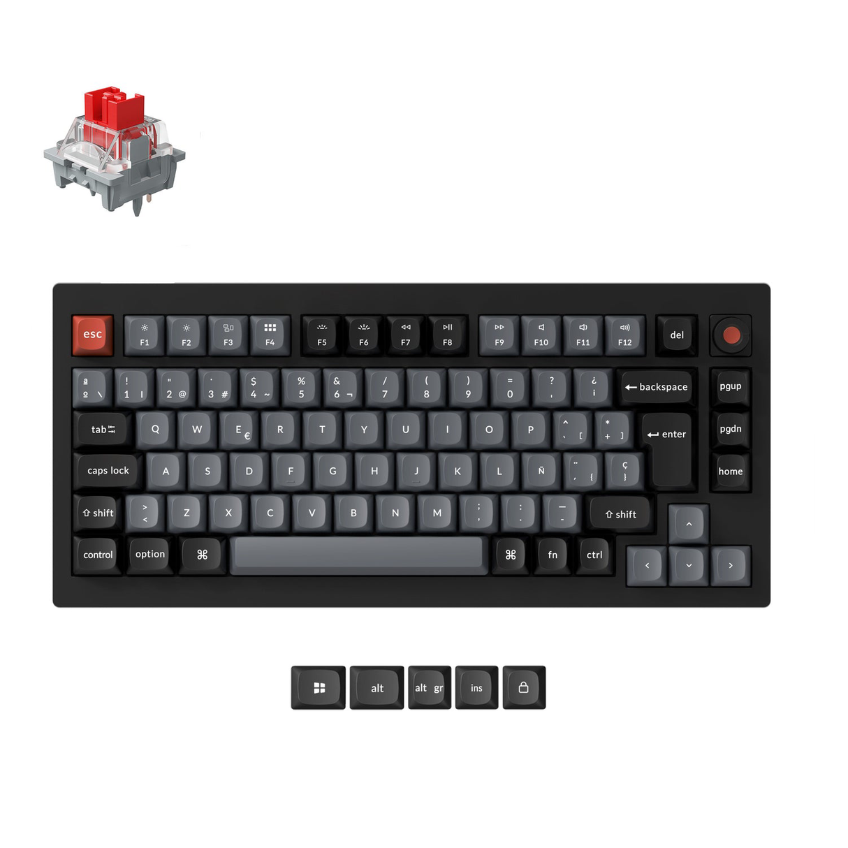 Keychron V1 8K QMK Wired Custom Mechanical Keyboard ISO Layout Collection