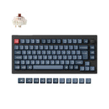 Colección de teclado mecánico personalizado inalámbrico QMK Keychron V1 Max con distribución ISO