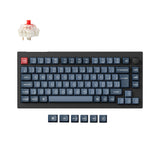 Colección de teclado mecánico personalizado inalámbrico QMK Keychron V1 Max con distribución ISO
