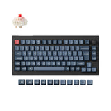 Colección de teclado mecánico personalizado inalámbrico QMK Keychron V1 Max con distribución ISO