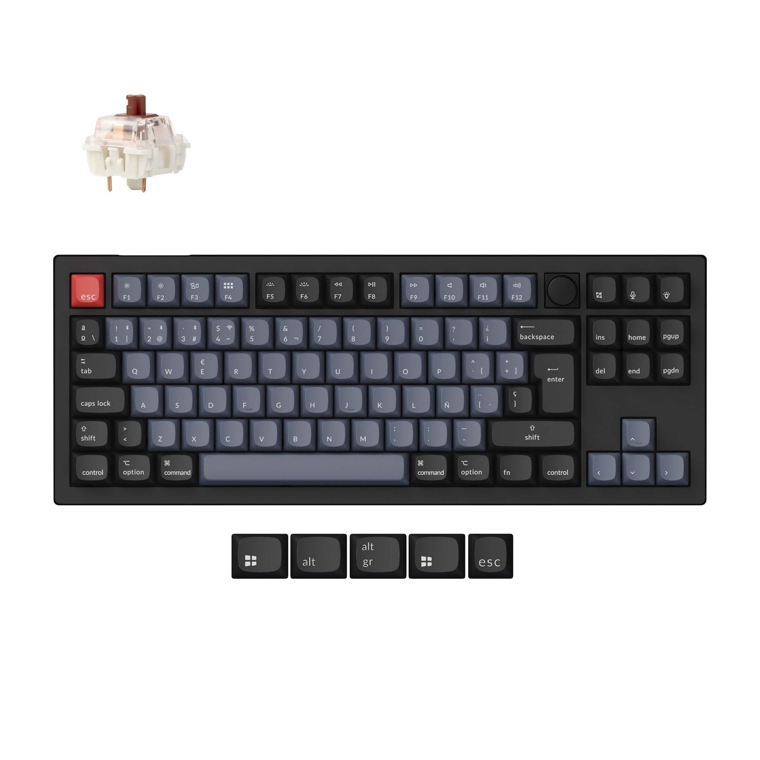 Colección de teclado mecánico personalizado inalámbrico Keychron V3 Max QMK/VIA con distribución ISO