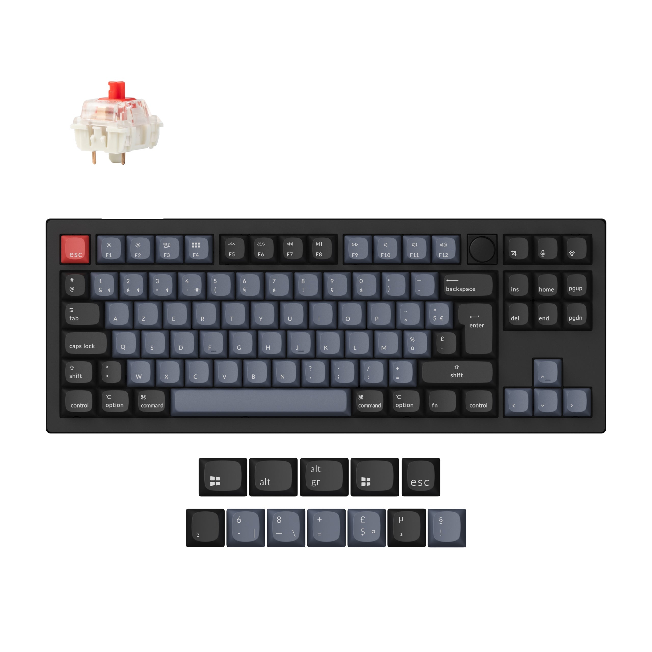 Colección de teclado mecánico personalizado inalámbrico Keychron V3 Max QMK/VIA con distribución ISO