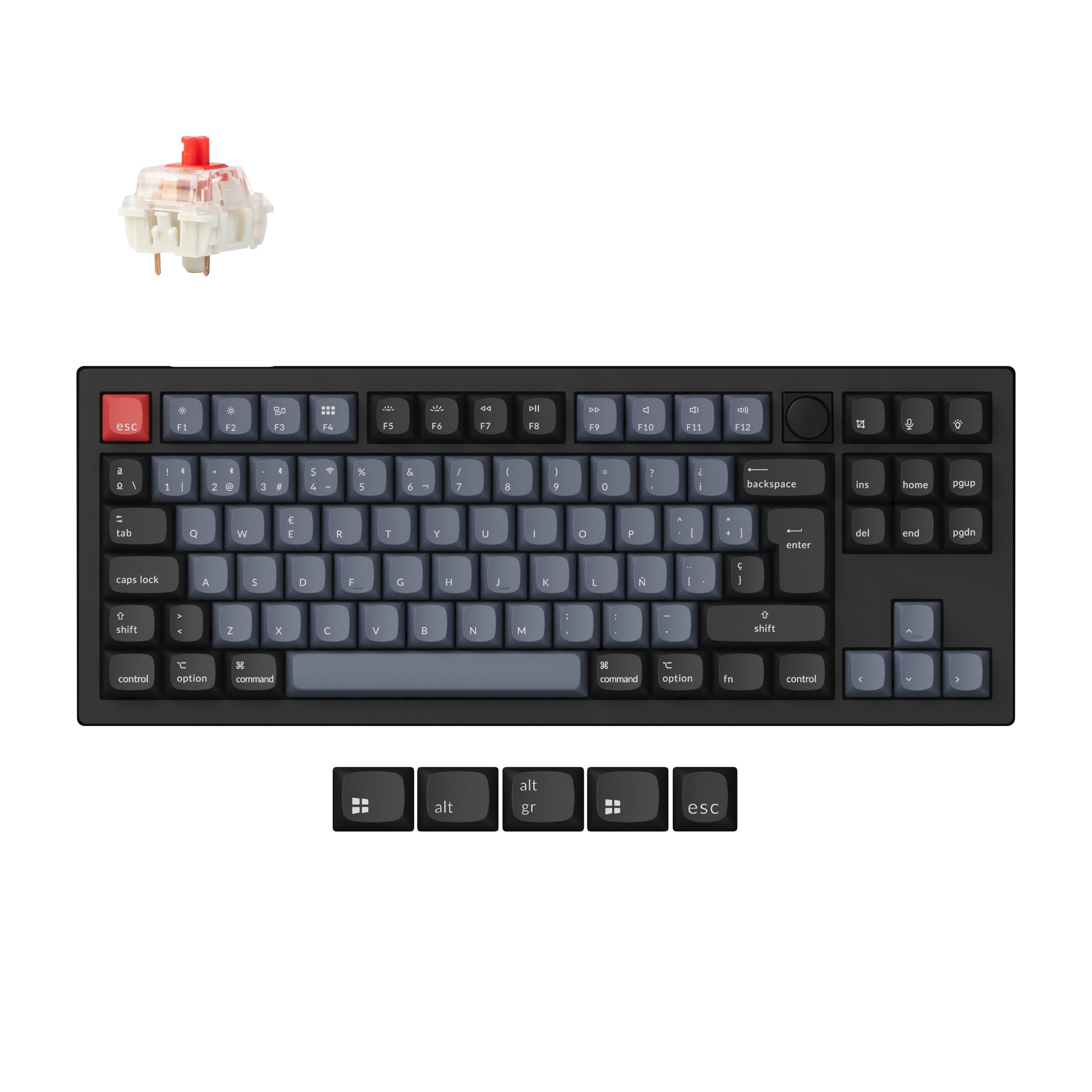 Colección de teclado mecánico personalizado inalámbrico Keychron V3 Max QMK/VIA con distribución ISO