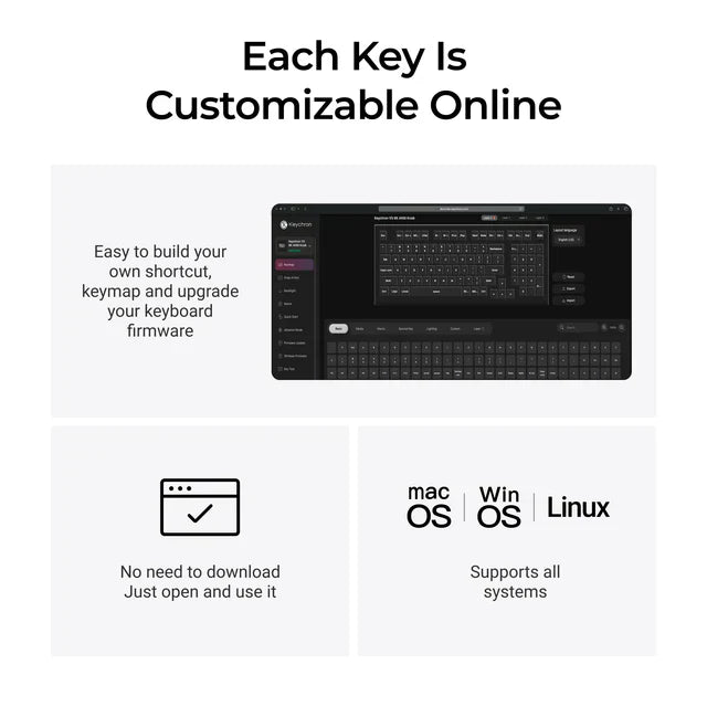 Keychron V5 8K QMK Wired Custom Mechanical Keyboard