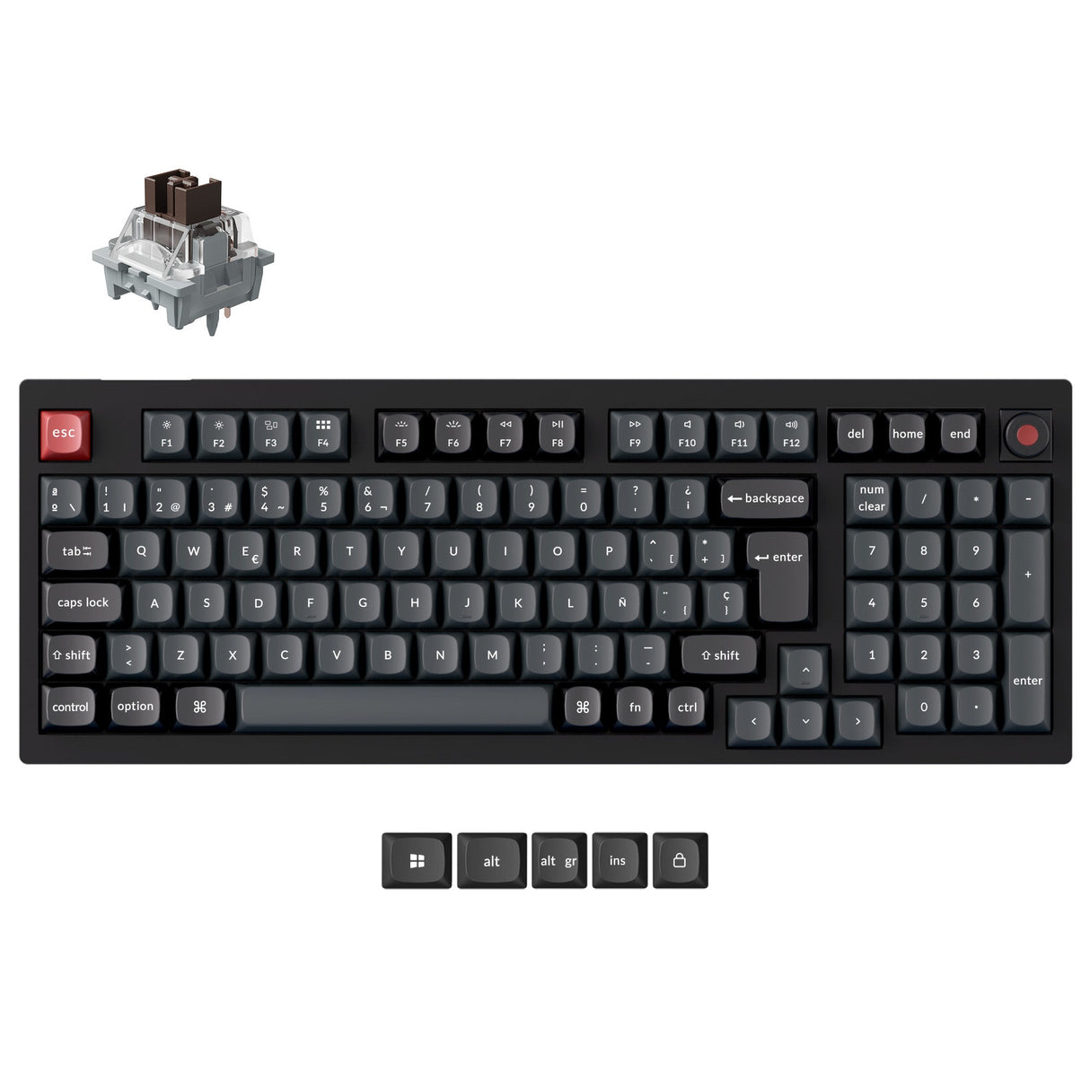 Keychron V5 8K QMK Wired Custom Mechanical Keyboard ISO Layout Collection