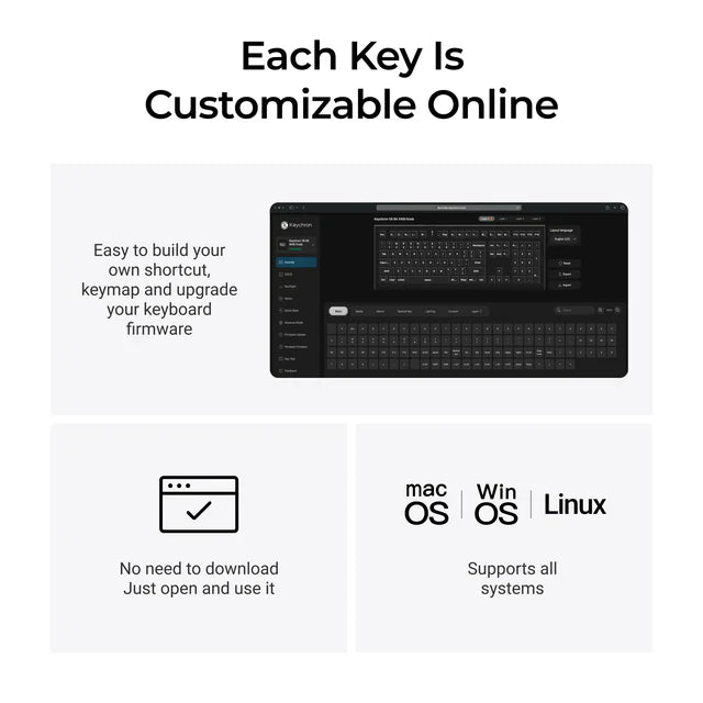 Keychron V6 8K QMK Wired Custom Mechanical Keyboard