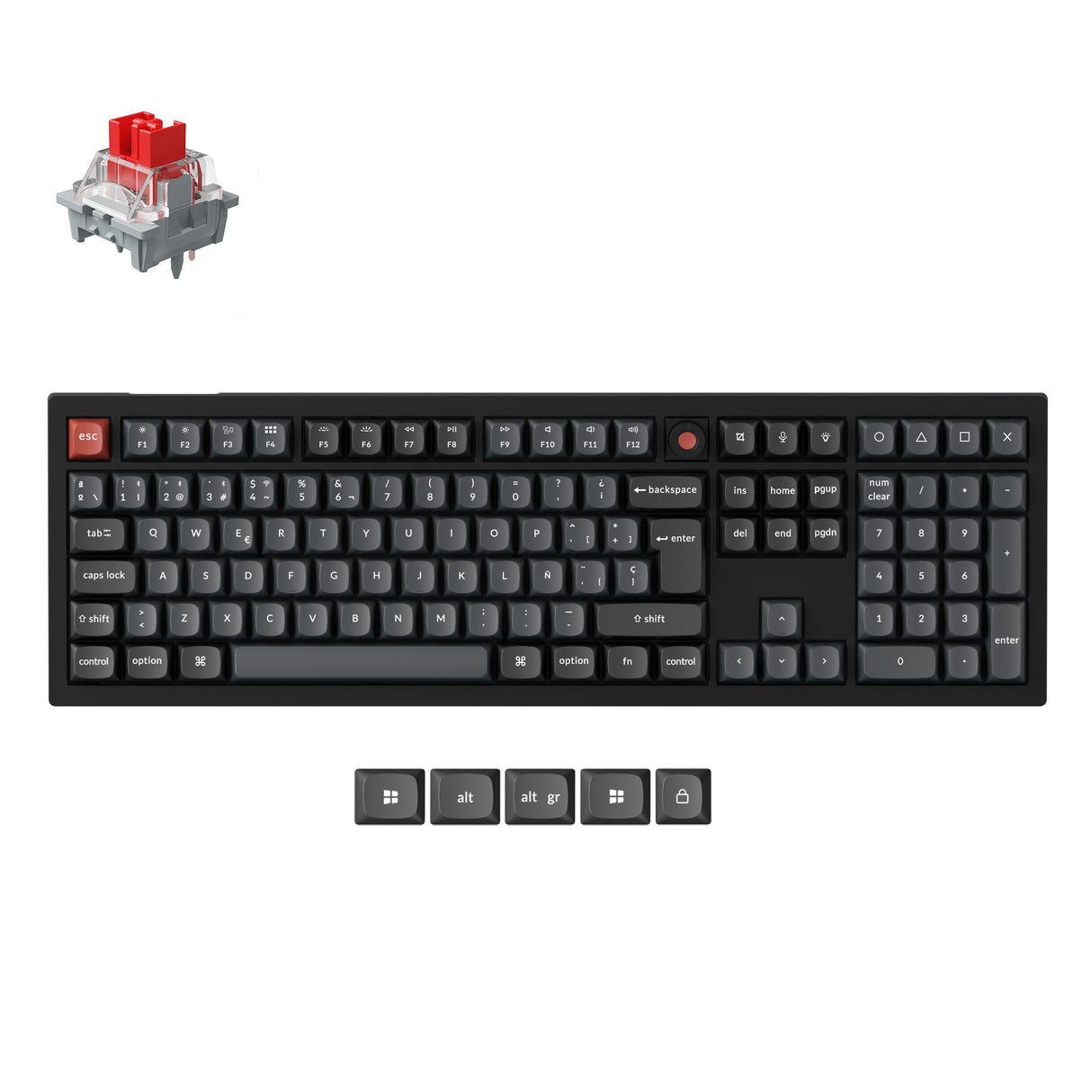 Keychron V6 8K QMK Wired Custom Mechanical Keyboard ISO Layout Collection